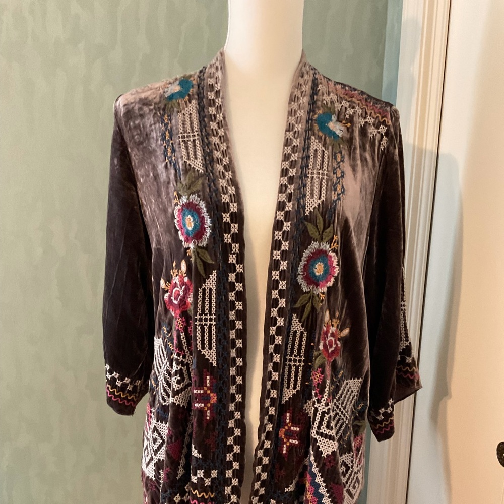 Johnny Was velvet kimono